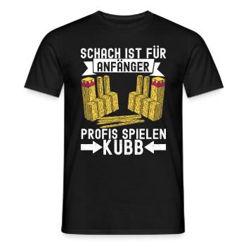 Kubb Wikinger Schach - Männer T-Shirt - Schwarz - Vorne - AI Model Male 178 light (178cm)