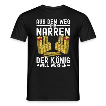 Kubb Wikinger Schach - Männer T-Shirt - Schwarz - Vorne - AI Model Male 178 light (178cm)