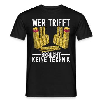Kubb Wikinger Schach - Männer T-Shirt - Schwarz - Vorne - AI Model Male 178 light (178cm)