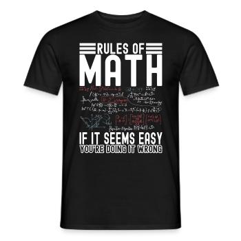 Math Teacher Mathematics - Men's T-Shirt - black - Front - AI Model Male 178 light (178cm)