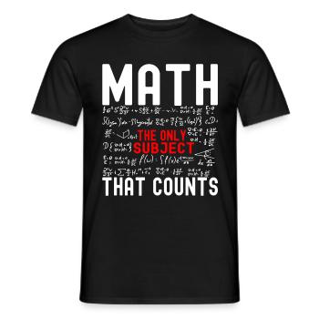 Professeur de mathématiques Mathématiques - T-shirt homme - noir - Devant - AI Model Male 178 light (178cm)