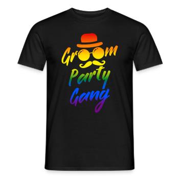 JGA 2022 Groom Party Gang pride LGBT+ - Männer T-Shirt - Schwarz - Vorne - AI Model Male 178 light (178cm)