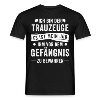 Trauzeuge JGA Party Geschenk Begleiter Beschützer - Männer T-Shirt - Schwarz - Vorne - AI Model Male 178 light (178cm)