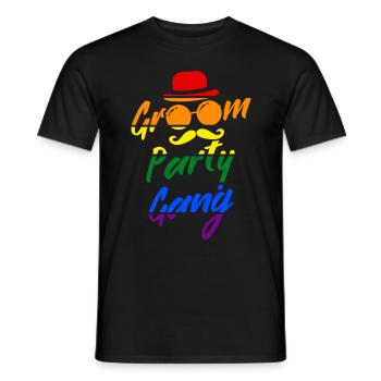 JGA 2022 Groom Party Gang pride LGBTQ+ - Männer T-Shirt - Schwarz - Vorne - AI Model Male 178 light (178cm)