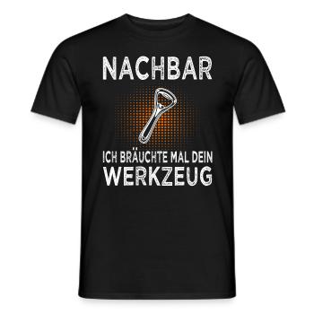 Nachbar - Nachbarin - Nachbarschaftsgeschenk - Männer T-Shirt - Schwarz - Vorne - AI Model Male 178 light (178cm)