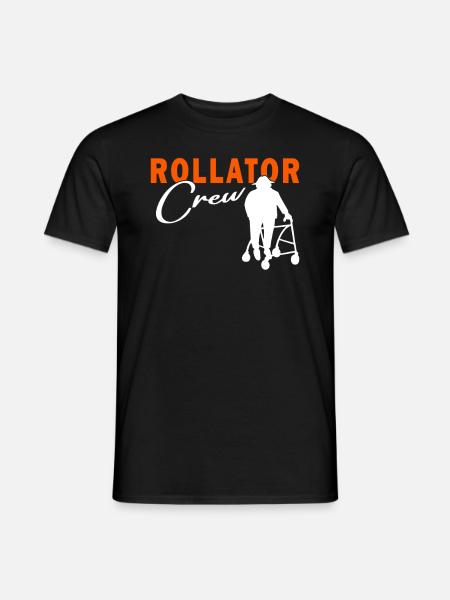 Rollator Crew - Altenpfleger - Krankenschwester - Männer T-Shirt - Schwarz