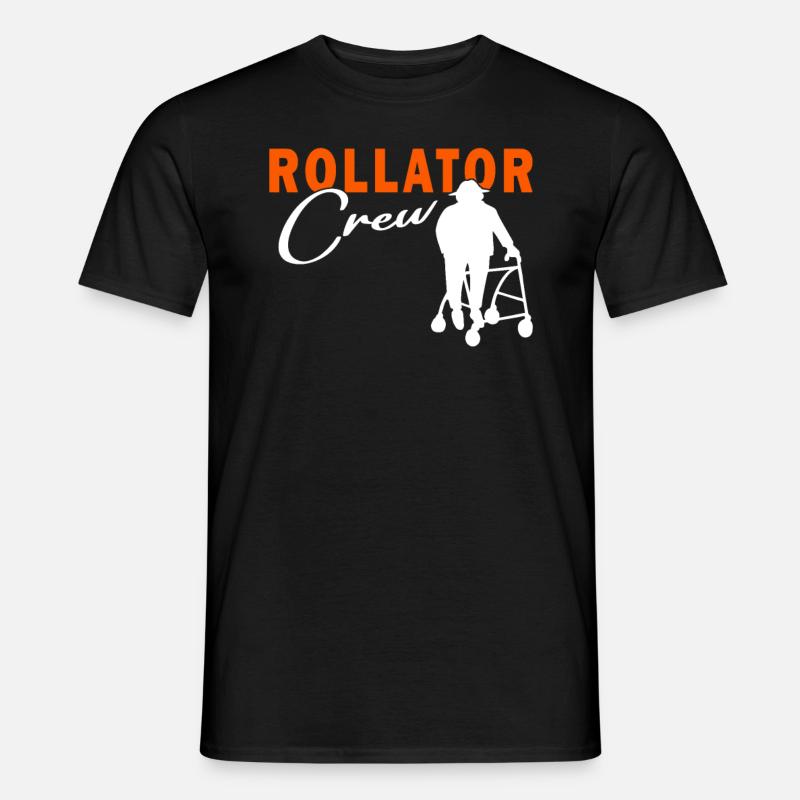 Rollator Crew - Altenpfleger - Krankenschwester - Männer T-Shirt - Schwarz