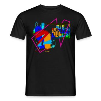 Degu Deguspruch Degus - Men's T-Shirt - black - Front - AI Model Male 178 light (178cm)