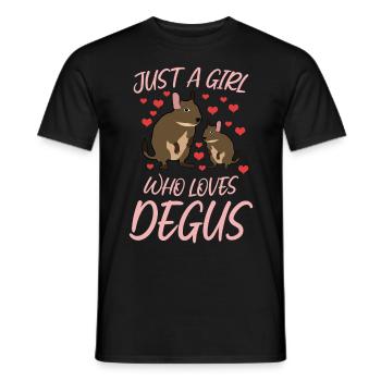 Degu Heart Degus - Men's T-Shirt - black - Front - AI Model Male 178 light (178cm)