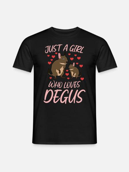 Degu Heart Degus - Men's T-Shirt - black