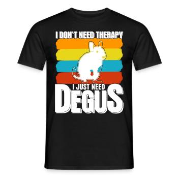 Degu Therapy Degus - Men's T-Shirt - black - Front - AI Model Male 178 light (178cm)