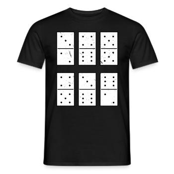 Domino Set, Domino Spiel, Donino Spieler - Männer T-Shirt - Schwarz - Vorne - AI Model Male 178 light (178cm)