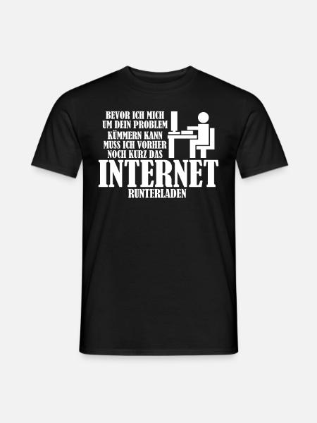 Informatik Vintage Internet Nerd Admin - Männer T-Shirt - Schwarz