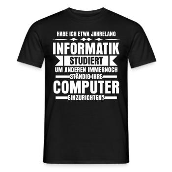 Informatik Vintage Computer Admin Nerd - Männer T-Shirt - Schwarz - Vorne - AI Model Male 178 light (178cm)