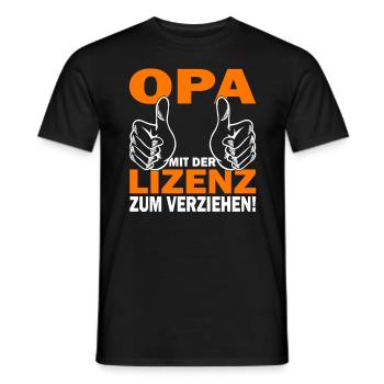 Ich bin der Opa - Großvater - Großeltern - Männer T-Shirt - Schwarz - Vorne - AI Model Male 178 light (178cm)