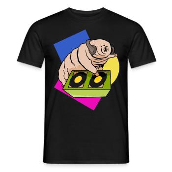 Tardigrade Party DJ Techno Wasserbär - T-shirt homme - noir - Devant - AI Model Male 178 light (178cm)