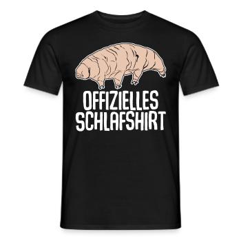 Tardigrade Schlafshirt Wasserbär - Männer T-Shirt - Schwarz - Vorne - AI Model Male 178 light (178cm)