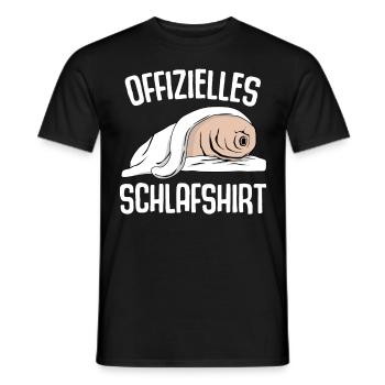 Tardigrade Schlafshirt mit Wasserbär - Männer T-Shirt - Schwarz - Vorne - AI Model Male 178 light (178cm)