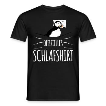 Puffin Puffins Schlafshirt - Männer T-Shirt - Schwarz - Vorne - AI Model Male 178 light (178cm)