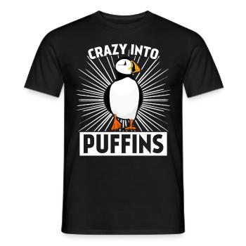 Puffin Papageientaucher Puffins - Männer T-Shirt - Schwarz - Vorne - AI Model Male 178 light (178cm)