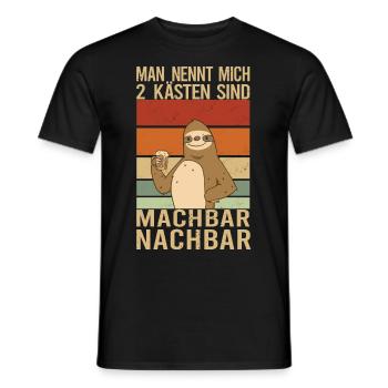 Einweihungsparty Männertag Nachbar Nachbarn - Männer T-Shirt - Schwarz - Vorne - AI Model Male 178 light (178cm)