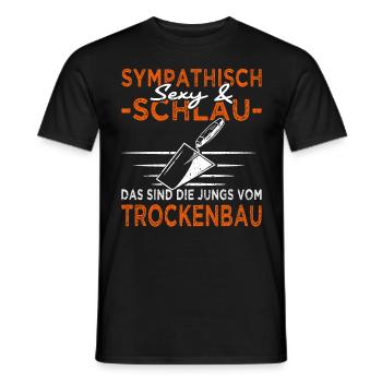 Trockenbau - Innenausbau - Stuckateur - Hausbau - Männer T-Shirt - Schwarz - Vorne - AI Model Male 178 light (178cm)