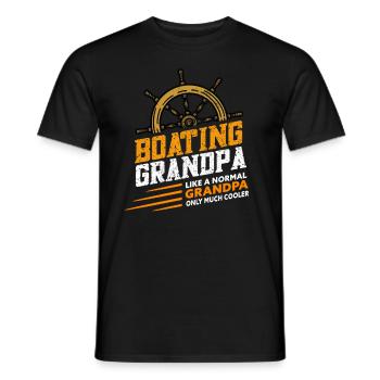 Boat Captain Boater Boat Captain Boat Shirt - Men's T-Shirt - black - Front - AI Model Male 178 light (178cm)