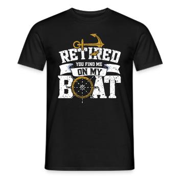 Boat Captain Boater Boat Captain Boat Shirt - Men's T-Shirt - black - Front - AI Model Male 178 light (178cm)