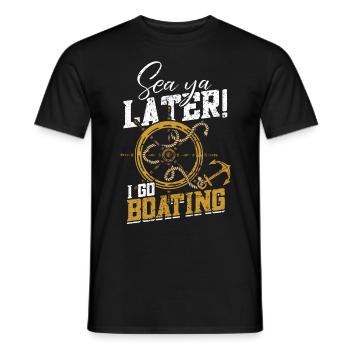 Boat Captain Boater Boat Captain Boat Shirt - Men's T-Shirt - black - Front - AI Model Male 178 light (178cm)