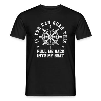 Boat Captain Boater Boat Captain Boat Shirt - Men's T-Shirt - black - Front - AI Model Male 178 light (178cm)