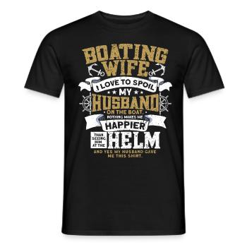 Boat Captain Boater Boat Captain Boat Shirt - Men's T-Shirt - black - Front - AI Model Male 178 light (178cm)