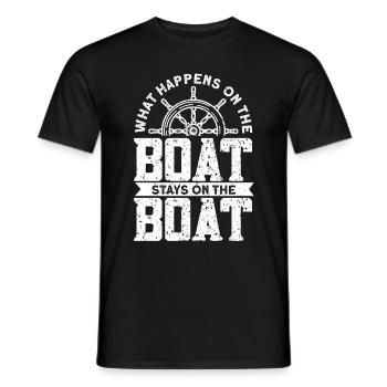 Boat Captain Boater Boat Captain Boat Shirt - Men's T-Shirt - black - Front - AI Model Male 178 light (178cm)