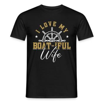 Boat Captain Boater Boat Captain Boat Shirt - Men's T-Shirt - black - Front - AI Model Male 178 light (178cm)