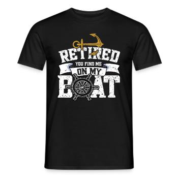 Boat Captain Boater Boat Captain Boat Shirt - Men's T-Shirt - black - Front - AI Model Male 178 light (178cm)