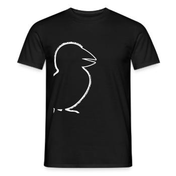 Puffin Outline Puffin puffins - Men's T-Shirt - black - Front - AI Model Male 178 light (178cm)