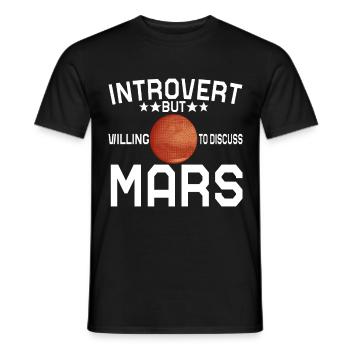Planète Mars - T-shirt homme - noir - Devant - AI Model Male 178 light (178cm)