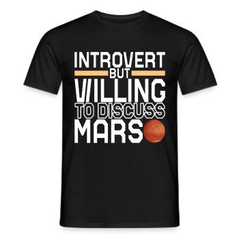 Planète Mars - T-shirt homme - noir - Devant - AI Model Male 178 light (178cm)