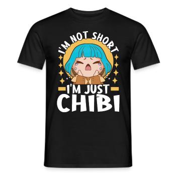 Anime Chibi Girl - Men's T-Shirt - black - Front - AI Model Male 178 light (178cm)