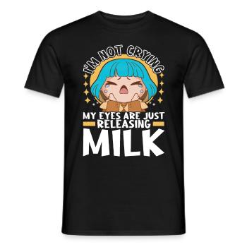 Anime Chibi Girl - Men's T-Shirt - black - Front - AI Model Male 178 light (178cm)