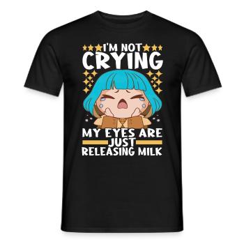 Anime Chibi Girl - Men's T-Shirt - black - Front - AI Model Male 178 light (178cm)