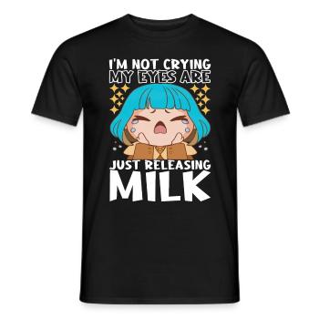 Anime Chibi Girl - Men's T-Shirt - black - Front - AI Model Male 178 light (178cm)