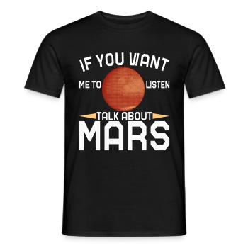 Planète Mars - T-shirt homme - noir - Devant - AI Model Male 178 light (178cm)