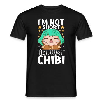 Anime Chibi Girl - Men's T-Shirt - black - Front - AI Model Male 178 light (178cm)