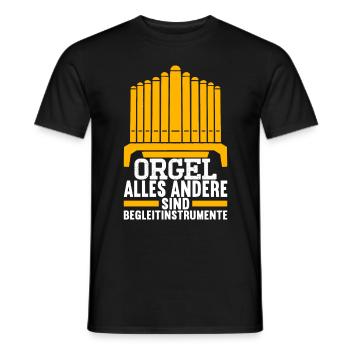 Orgel Organist - Männer T-Shirt - Schwarz - Vorne - AI Model Male 178 light (178cm)