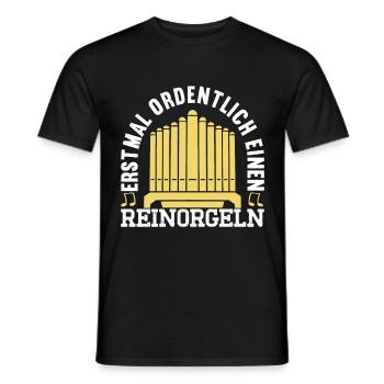 Orgel Organist - Männer T-Shirt - Schwarz - Vorne - AI Model Male 178 light (178cm)