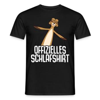 Erdmännchen Schlafshirt - Männer T-Shirt - Schwarz - Vorne - AI Model Male 178 light (178cm)