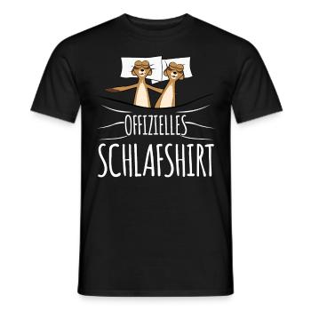 Erdmännchen Schlafshirt zum Schlafen - Männer T-Shirt - Schwarz - Vorne - AI Model Male 178 light (178cm)