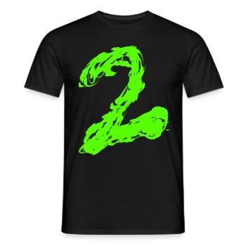 2 - Männer T-Shirt - Schwarz - Vorne - AI Model Male 178 light (178cm)