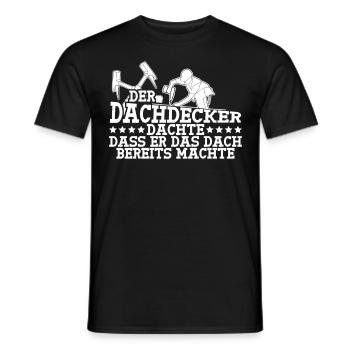 Dachdecker Reim Dach decken - Männer T-Shirt - Schwarz - Vorne - AI Model Male 178 light (178cm)