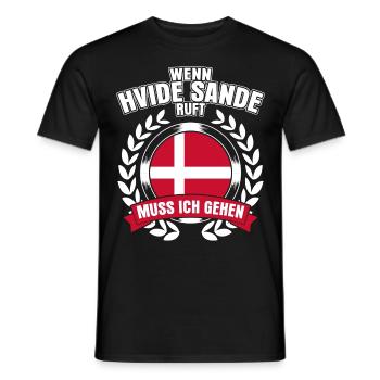 Hvide Sande Holmsland Klit Witz Dänemark - Männer T-Shirt - Schwarz - Vorne - AI Model Male 178 light (178cm)
